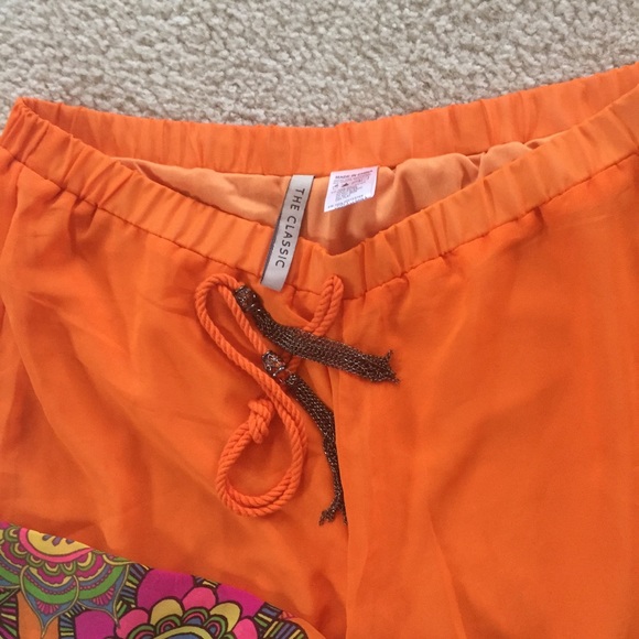 The Calssics Orange Floral Boho Sheer Palazzo Pant - Picture 4 of 7